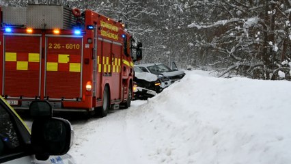Bergvik: Frontalkollision på väg 588