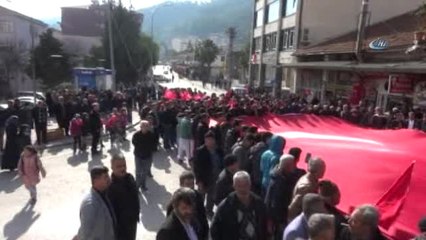 Hatay'da Afrin Şehitlerine Saygı Mehmetçiğe Moral Yürüyüşü