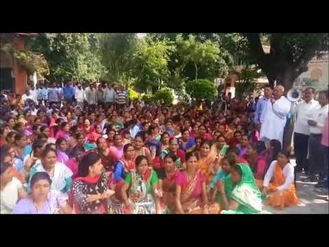 बागेश्वर में नगर पालिका के विरोध में ग्रामीणों का प्रदर्शन