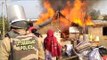 हरिद्वार में अवैध कब्जे हटाने पर बवाल, झोपड़ियों पर लगाई आग