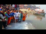 कानपुर में गंगा को निर्मल बनाने के लिए संत समाज आगे आया, किया दुग्धाभिषेक