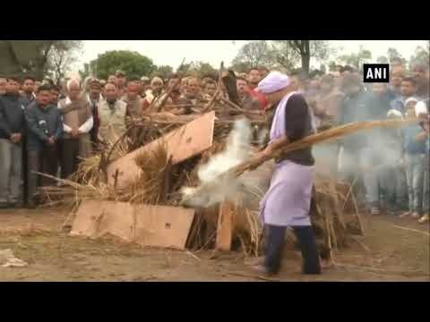 शहीद सुबेदार मदन लाल चौधरी का हुआ अंतिम संस्कार II Madan Lal Choudhary