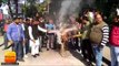 हल्द्वानी में उक्रांद कार्यकर्ताओं ने पेयजल मंत्री प्रकाश पंत का पुतला फूंका