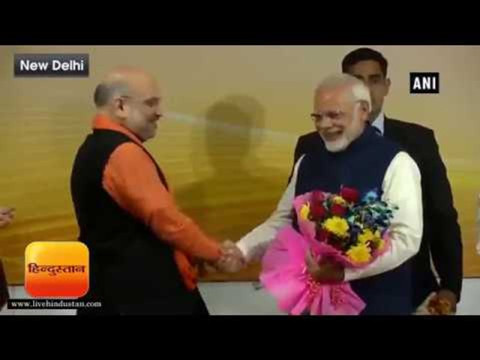 भाजपा की जीत के बाद नेताओं ने ऐसे दी पार्टी कार्यकर्ताओं को बधाई II BJP win gujarat himachal