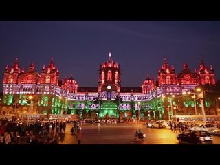 Mumbai: CST Railway Station lit up in tricolour to mark 69th Republic Day
