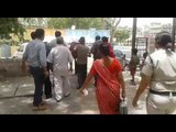 Woman suffering from labor pains on Faridabad railway station