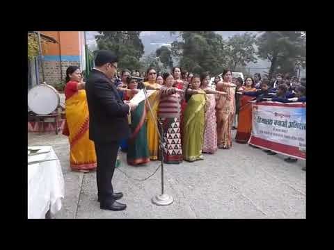 Students and peoples are taking oath for save Himalaya