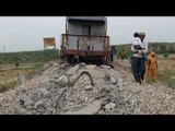 आगरा में पटरी से मालगाड़ी के 3 डिब्बे उतरे,ट्रैक उखड़ा II Train derailed in Agra