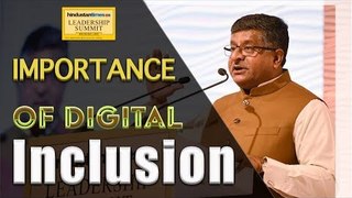 HT Leadership Summit 2017 || Ravi Shankar Prasad || Importance of Digital Inclusion