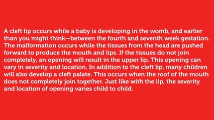 If You Know A Child Born With A Cleft Lip