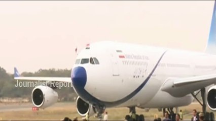 Iran President Hassan Rouhani Special Flight and Gets Grand Welcome in Hyderabad