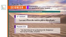 Parole du Seigneur 25.02.2018 - A