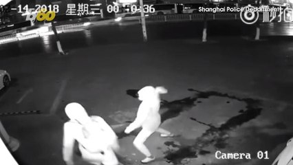 Watch This Robbery End Before It Began When One Robber Knocks The Other Unconscious