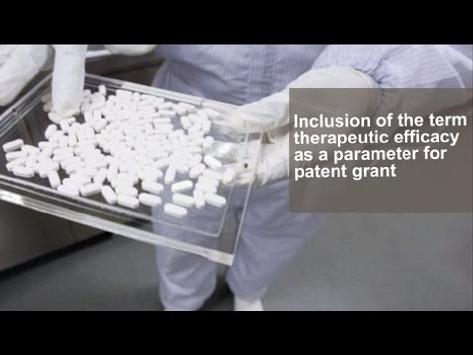 Therapeutic Efficacy as patent criteria of India's new guidelines for drugs