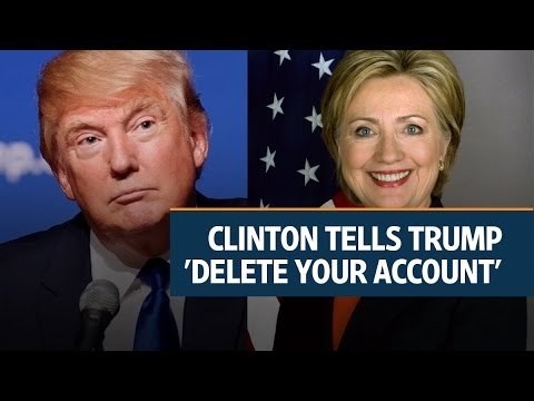 Hillary Clinton swings back at Donald Trump on twitter