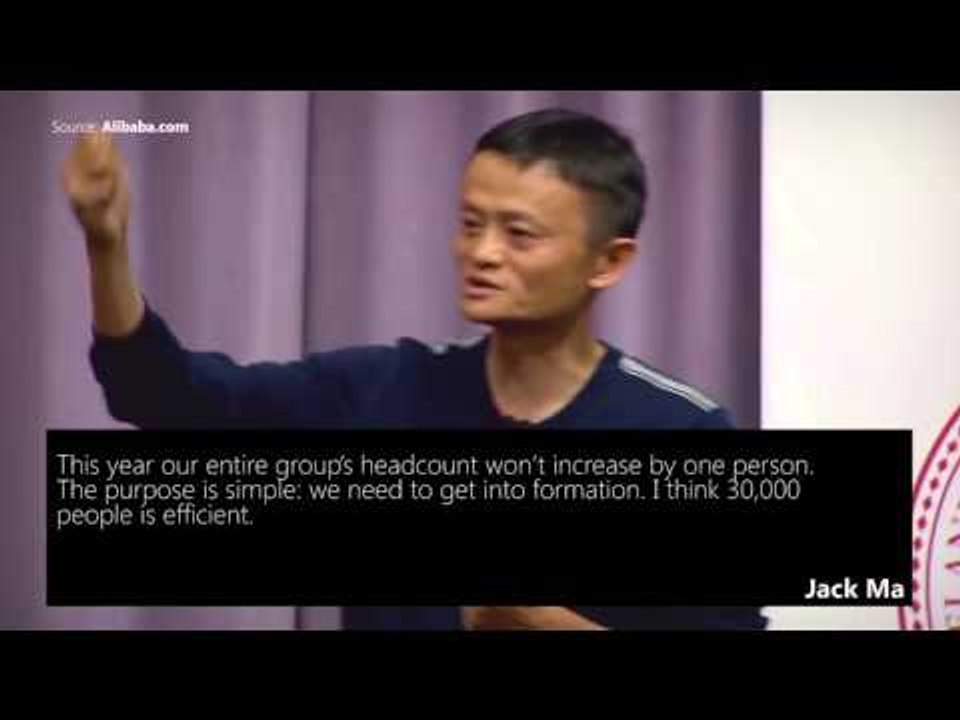 Alibaba Freezes Hiring as Ma Says Company Needs to Be Efficient