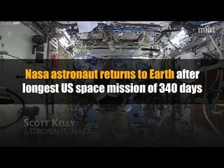 Nasa astronaut returns to Earth after longest US space mission of 340 days