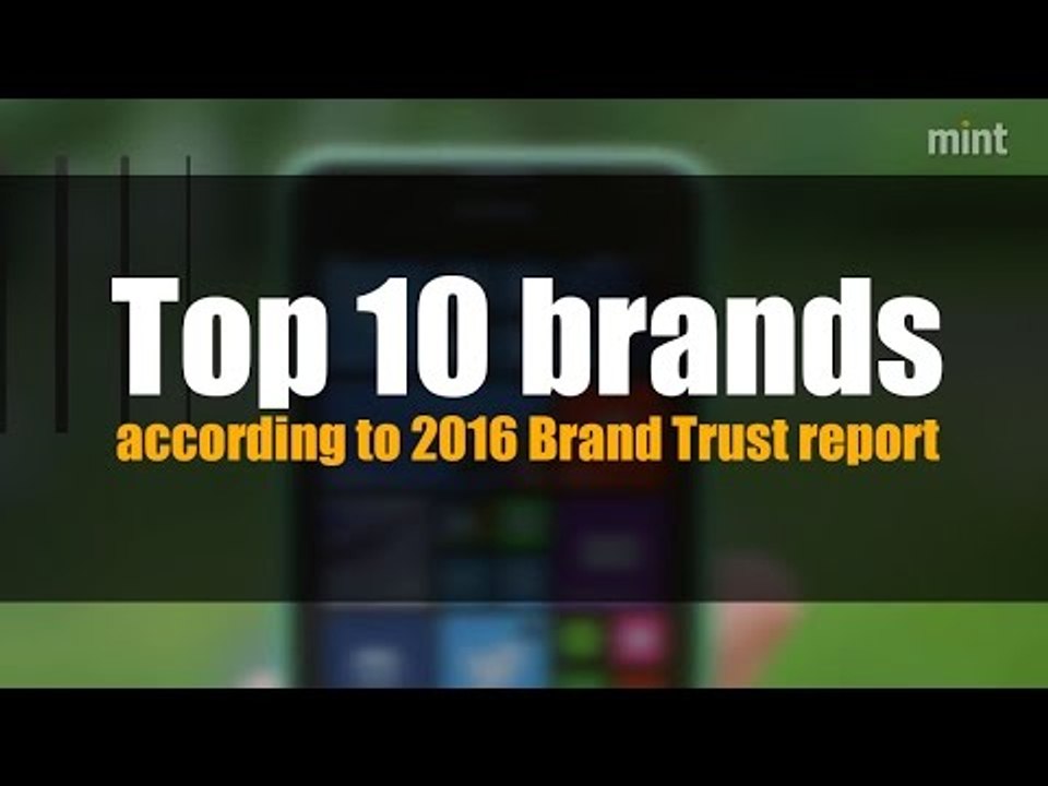 Top 10 brands according to 2016 Brand Trust report