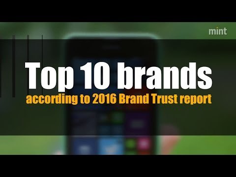 Top 10 brands according to 2016 Brand Trust report