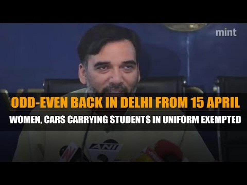 Odd-even back in Delhi from 15 April