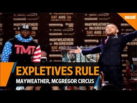 Expletives, insults as Mayweather, McGregor circus kicks off