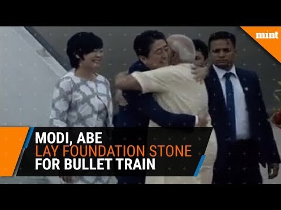 Modi, Abe lay foundation stone for bullet train