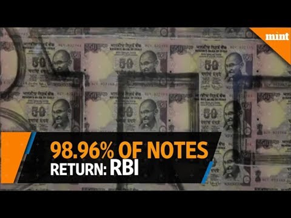 98.96% of invalidated notes returned after demonetisation: RBI