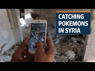 Catching Pokemons among the ruins in Syria