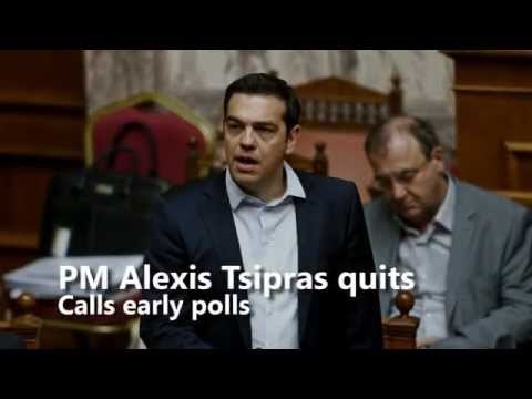Greece PM Alexis Tsipras resigns, calls for snap election