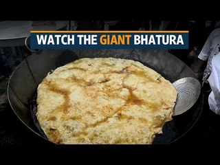 Watch the giant 'bhatura' measuring 4ft 2 inches