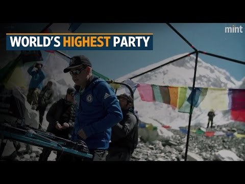 British DJ hosts world's highest party on Mount Everest
