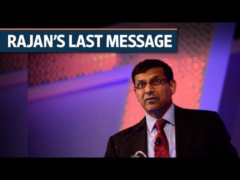 Outgoing RBI governor Raghuram Rajan’s parting shot