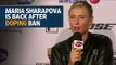 Maria Sharapova returns to tennis after 15-month doping ban