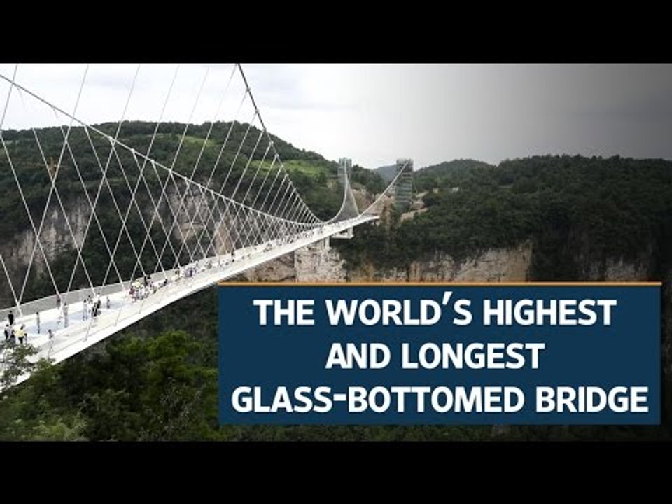 China opens longest glass bottom bridge in world