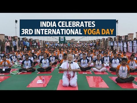 India celebrates 3rd International Yoga Day