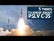 ISRO successfully launched PSLV C-35 from Sriharikota on Monday