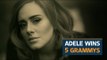 Adele sweeps 59th Grammys, wins top 3 categories