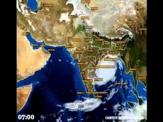 The progress of Cyclone Phailin