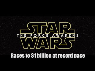 Star Wars: The Force Awakens’ races to $1 billion at record pace
