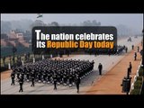 Narendra Modi greets people on India’s 67th Republic Day