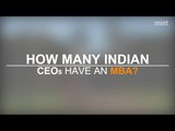 How many Indian CEOs have an MBA?