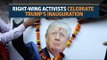 Indian supporters celebrate ahead of Donald Trump’s inauguration