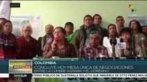 Colombia: concluyen hoy negociaciones entre Cumbre Agraria y Gobierno
