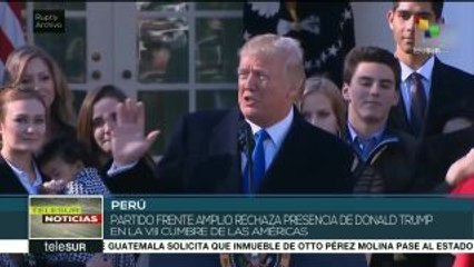 Perú: FA rechaza presencia de Trump en Cumbre de las Américas