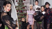 'When you can't find the rest of the family': Kourtney Kardashian pokes fun at Kylie Jenner's absence as they post another holiday photo WITHOUT the pregnant star.