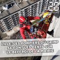 Lille: Les pompiers du Grimp se font les dents sur le beffroi de la mairie