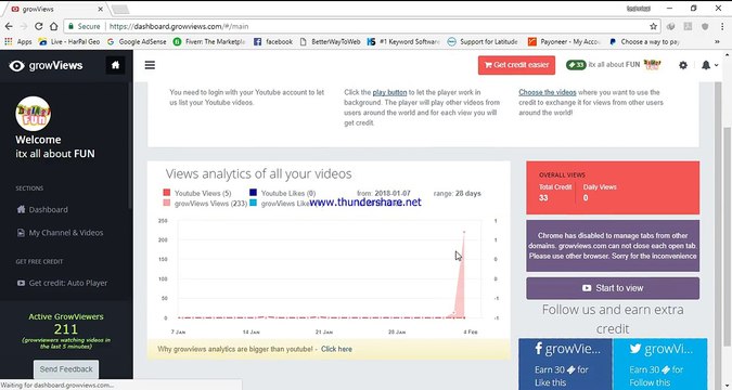 how to increase your views using growviews (10000 views in a day) - YouTube