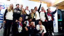 Au Club France pour fêter la médaille d'argent de Julia Pereira en snowboardcross
