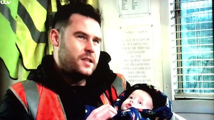 Emmerdale 2018 Robert see how good Aaron is with seb