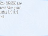 Microcell Carte MicroSD de 32 Go  32GB avec Adaptateur SD pour Sony Xperia L1  L1 Dual